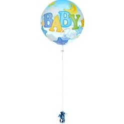 Kids Card Factory 22-Inch Bubble Balloon - Baby Boy - DELIVERED INFLATED!