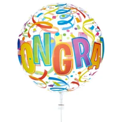 Kids Card Factory 22-Inch Bubble Balloon - Congratulations - DELIVERED INFLATED!