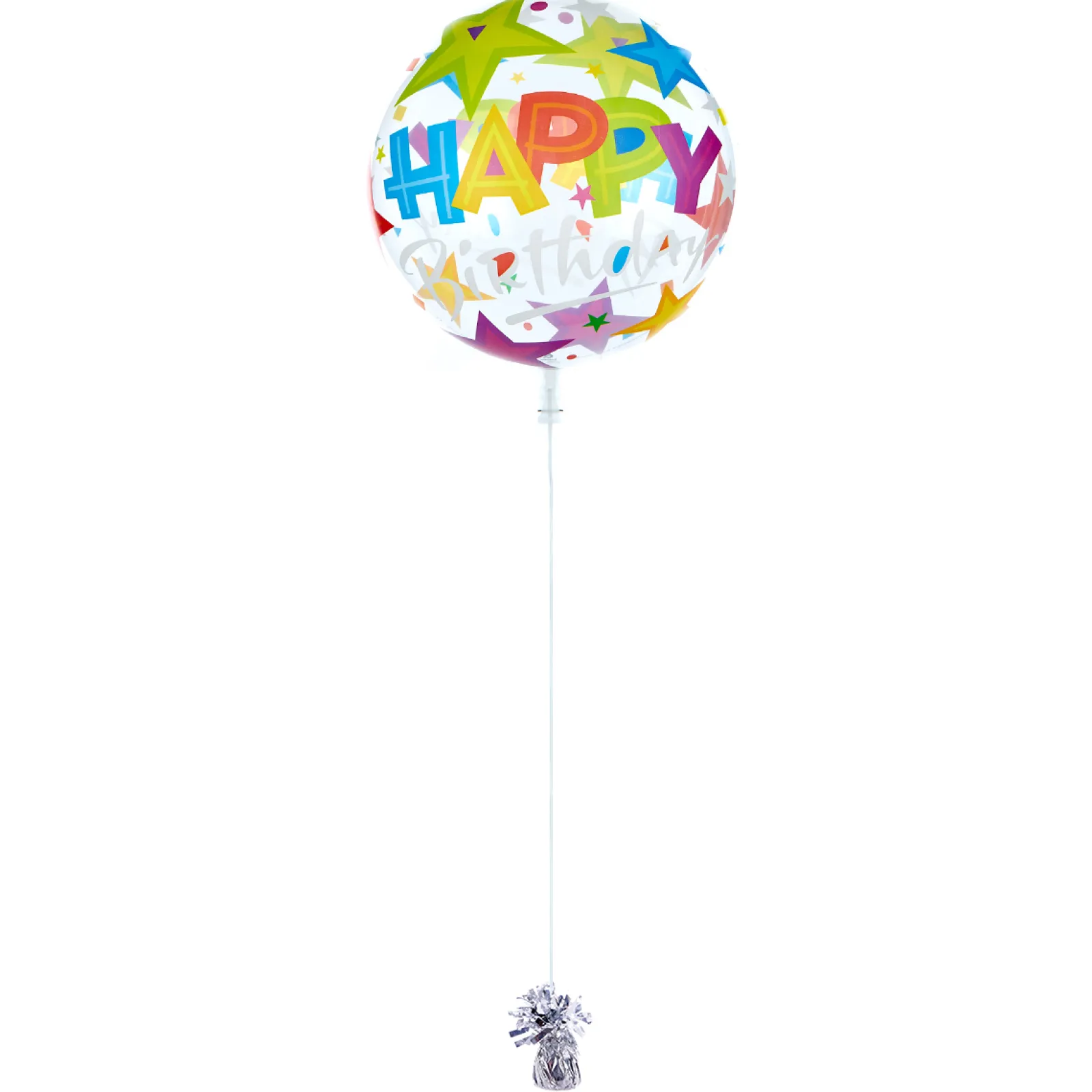 Online 22-Inch Bubble Balloon - Happy Birthday, Stars - DELIVERED INFLATED! Kids Balloons For Kids|Balloons For Him
