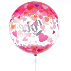Discount 22-Inch Bubble Balloon - Love You Confetti Hearts DELIVERED INFLATED! Wedding Party|Hen Party