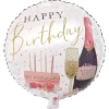 Clearance 18-Inch Cake & Bubbly Birthday Foil Helium Balloon Birthday Party|Balloons For Her