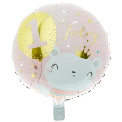 Kids Card Factory 18-Inch Cute Bear 1 Today Foil Helium Balloon