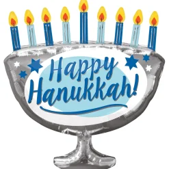 Card Factory 29-Inch Happy Hanukkah Menorah Foil Helium Balloon