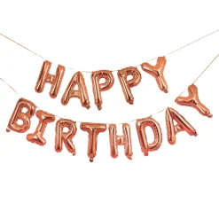 Sale 16-Inch Metallic 'Happy Birthday' Foil Balloon Garland (3 Colour Options) Banners & Bunting|Birthday Party