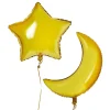 Hot 28-Inch Moon & 24-Inch Star Gold Foil Balloons - Pack of 2 Kids Balloons For Kids|Balloons For Him