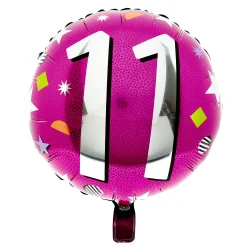 Online 18-Inch Pink & Silver 11th Birthday Foil Helium Balloon Kids Balloons For Kids|Character Balloons