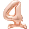 Kids Card Factory 30-Inch Rose Gold Air-Fill Standing Number 4 Table Balloon