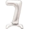 Online 30-Inch Silver Air-Fill Standing Number 7 Table Balloon Kids 70Th Birthday|Birthday Party