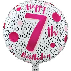 New 18-Inch Spotty 7th Birthday Foil Helium Balloon Kids Birthday Party|Balloons For Kids