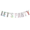 Card Factory Iridescent Let's Party Card Banner 2m