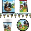 Card Factory Island Pirates Party Tableware & Decorations Bundle - 16 Guests