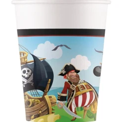 Card Factory Island Pirates Party Tableware & Decorations Bundle - 16 Guests