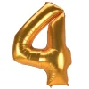 New JUMBO 53-Inch Gold Foil Number 4 Balloon (Deflated) Kids 40Th Birthday|Balloons For Kids