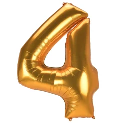 New JUMBO 53-Inch Gold Foil Number 4 Balloon (Deflated) Kids 40Th Birthday|Balloons For Kids