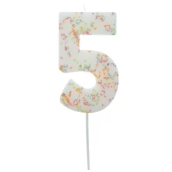 Hot Jumbo Number '5' Sprinkle Candle Cake Candles|Birthday Party