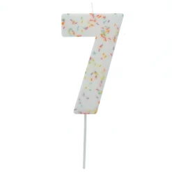 Jumbo Number '7' Sprinkle Candle Cake Candles|Birthday Party