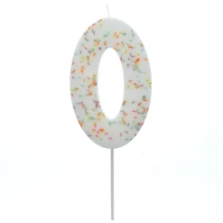 Card Factory Jumbo Number '0' Sprinkle Candle