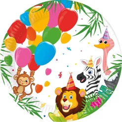 Discount Jungle Balloons Party Tableware & Decorations Bundle - 16 Guests Tableware|Birthday Party