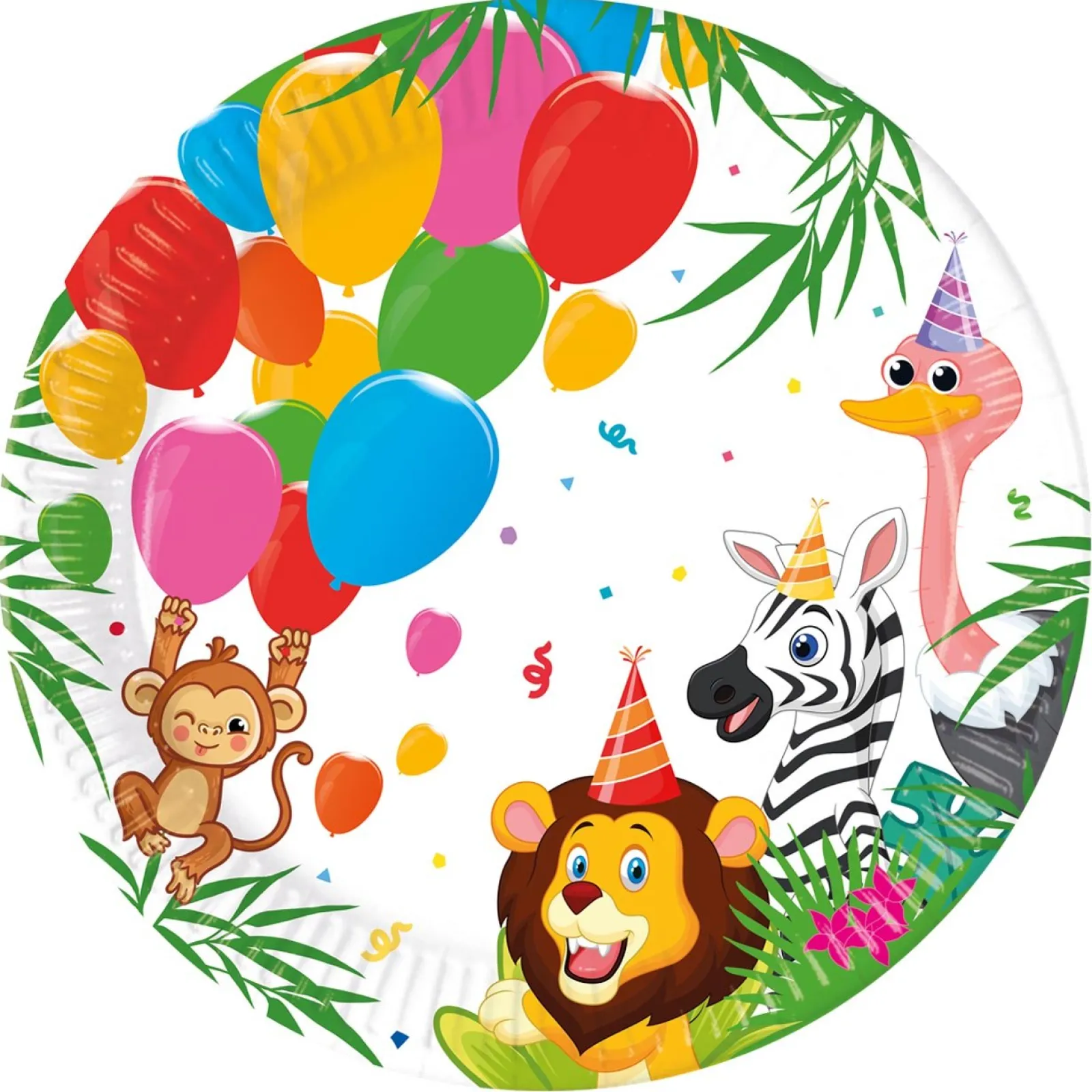 Discount Jungle Balloons Party Tableware & Decorations Bundle - 16 Guests Tableware|Birthday Party