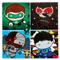 Card Factory Justice League Party Tableware & Decorations Bundle - 16 Guests
