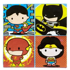 Card Factory Justice League Party Tableware & Decorations Bundle - 16 Guests