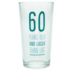 New Lager Than Life 60th Birthday Pint Glass 60Th Birthday|Glassware