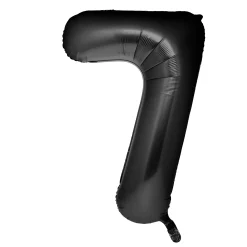 Card Factory Large 34-Inch Black Foil Helium Number 7 Balloon - Delivered Inflated
