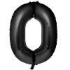 Card Factory Large 34-Inch Black Foil Helium Number 0 Balloon - Uninflated