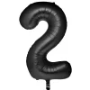 Card Factory Large 34-Inch Black Foil Helium Number 2 Balloon - Uninflated
