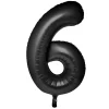 Card Factory Large 34-Inch Black Foil Helium Number 6 Balloon - Delivered Inflated