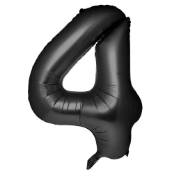 Best Large 34-Inch Black Foil Helium Number 4 Balloon - Delivered Inflated Anniversary Party|Balloons For Him