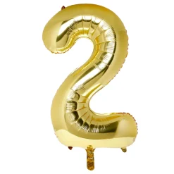 Outlet Large 34-Inch Gold Number 2 Foil Helium Balloon - INFLATED Kids Balloons For Kids|Balloons For Him