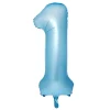 Card Factory Large 34-Inch Pale Blue Foil Helium Number 1 Balloon - Delivered Inflated