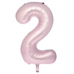 New Large 34-Inch Pale Pink Foil Helium Number 2 Balloon - Uninflated Birthday Party|Anniversary Party