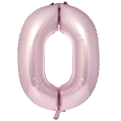 New Large 34-Inch Pale Pink Foil Helium Number 0 Balloon - Uninflated Anniversary Party|Balloons For Her