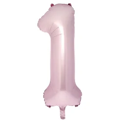 Sale Large 34-Inch Pale Pink Foil Helium Number 1 Balloon - Delivered Inflated Anniversary Party|Helium Balloons