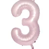 Online Large 34-Inch Pale Pink Foil Helium Number 3 Balloon - Uninflated Birthday Party|Anniversary Party