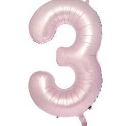 New Large 34-Inch Pale Pink Foil Helium Number 3 Balloon - Delivered Inflated Anniversary Party|Balloons For Her