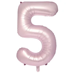 Clearance Large 34-Inch Pale Pink Foil Helium Number 5 Balloon - Uninflated Anniversary Party|Balloons For Her