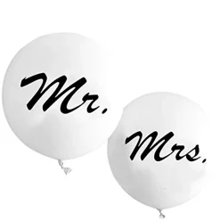Card Factory Large Latex Orb Balloons - Mr & Mrs (Pack of 2)
