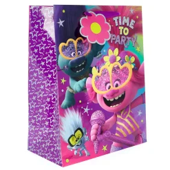 Kids Card Factory Large Portrait Trolls Time To Party Gift Bag