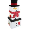 Large Stackable Plush Snowman Christmas Gift Boxes - Set of 3 Kids Gift Wrap For Kids|Gift Wrap For Him
