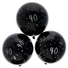 Outlet Latex Black & Silver 40th Birthday Balloons - Pack of 6 40Th Birthday|Birthday Party