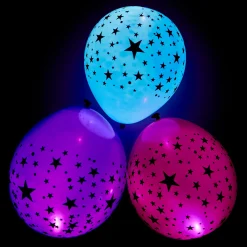 Kids Card Factory Latex Illooms Starry Light-Up Balloons - Pack of 5
