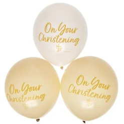 Kids Card Factory Latex On Your Christening Balloons - Pack of 6