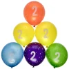 New Latex Rainbow 2nd Birthday Balloons - Pack of 6 Kids Birthday Party|Balloons For Kids