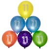 Kids Card Factory Latex Rainbow 11th Birthday Balloons - Pack of 6