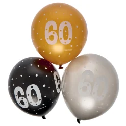 Latex 60th Birthday Balloons - Pack of 6 60Th Birthday|Birthday Party