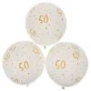 Sale Latex White & Gold 50th Birthday Balloons - Pack of 6 50Th Birthday|Birthday Party