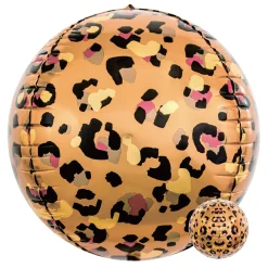 Clearance Leopard Print 14-Inch Metallic Orb Foil Helium Balloon Kids Hen Party|Baby Shower Party